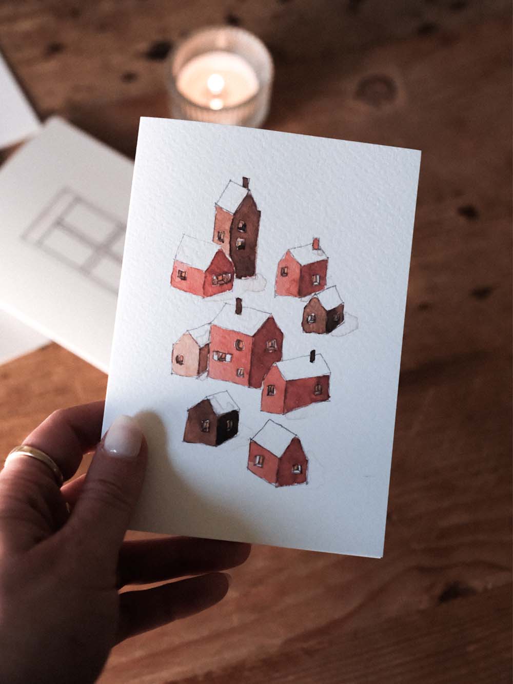 WINTER VILLAGE GREETINGS CARD