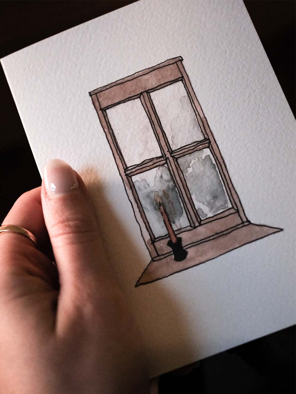 WINTER WINDOW No.2 GREETINGS CARD